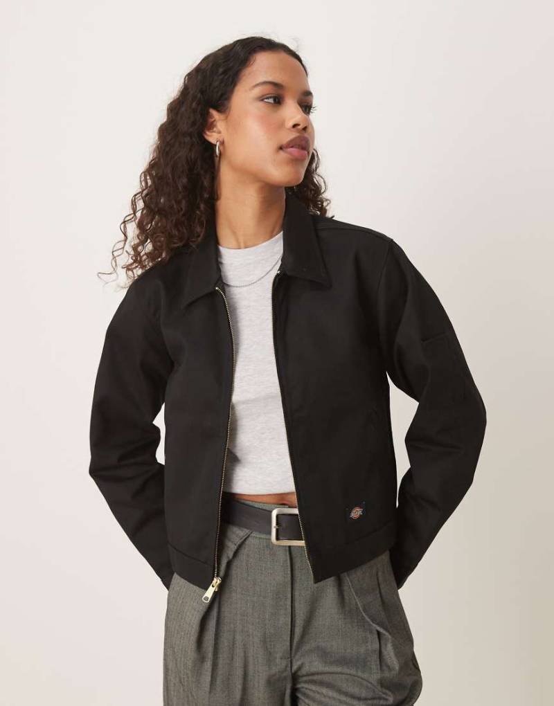 Dickies - Eisenhower - Ungefütterte Cropped Jacke in Schwarz von Dickies
