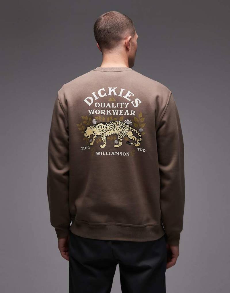 Dickies - Fort Lewis - Sweatshirt in Braun mit Grafikprint am Rücken-Brown von Dickies