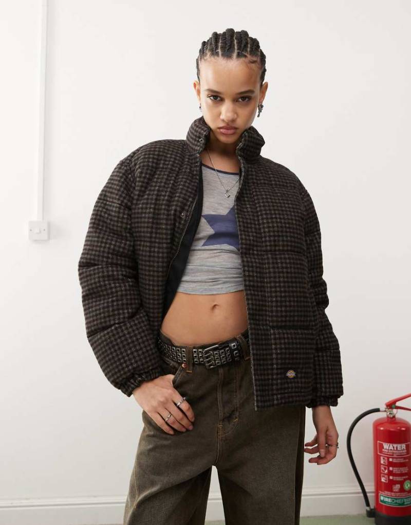 Dickies - Frenchtown - Steppjacke in Braun-Schwarz von Dickies