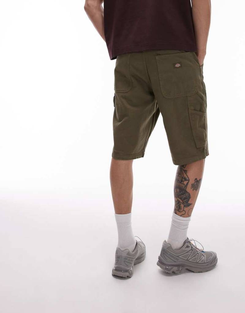 Dickies - Garyville - Carpenter-Jeans-Shorts in Khakigrün mit Regular-Fit-Schnitt von Dickies