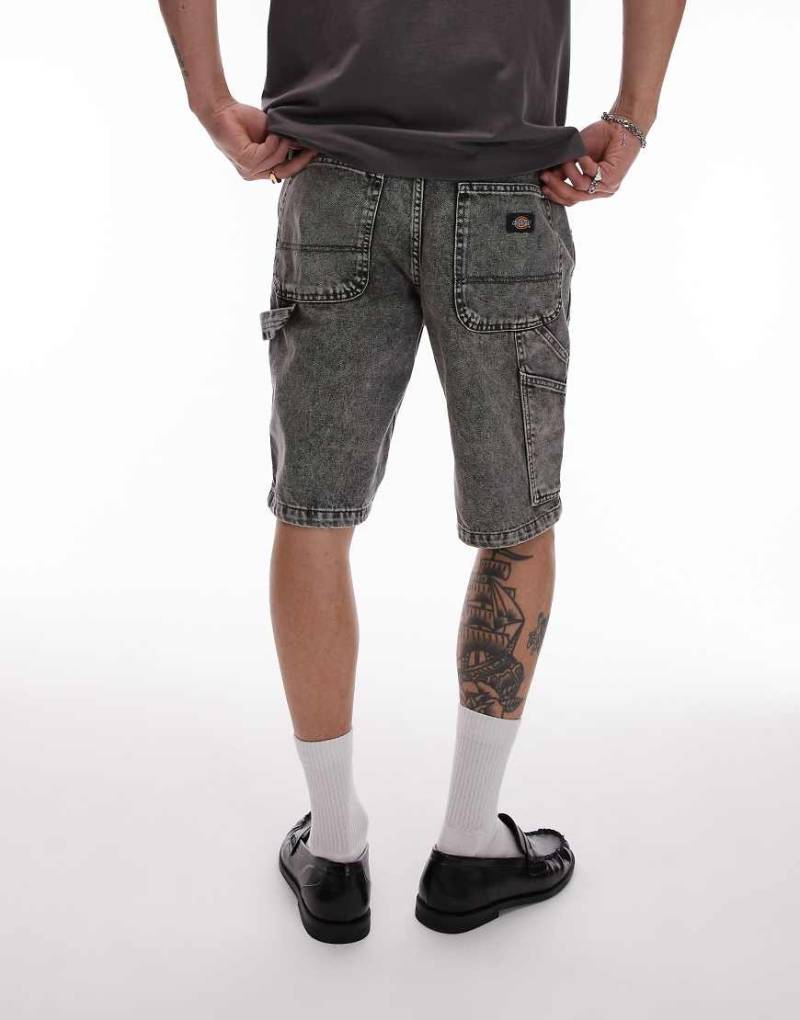 Dickies - Garyville - Carpenter-Jeans-Shorts in verwaschenem Hellgrau mit Regular-Fit-Schnitt von Dickies