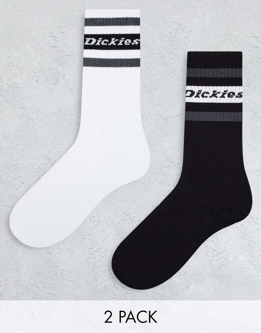Dickies - Genola - 2er-Pack Crew-Socken in Weiß und Schwarz Dickies - Genola - 2er-Pack Crew-Socken in Weiß und Schwarz von Dickies