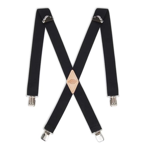 Dickies Herren 1-1/4 Solid Straight Clip Suspender Strumpfhalter, Schwarz, Extended Size von Dickies