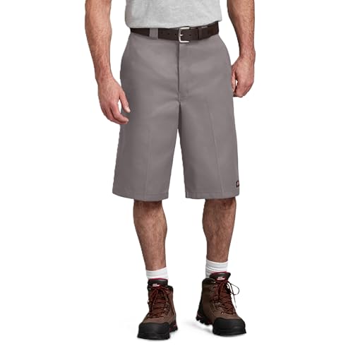 Dickies Herren Arbeitsshorts mit Mehreren Taschen, Lockere Passform, 33 cm Arbeits-Shorts, Silbergrau, 50 von Dickies