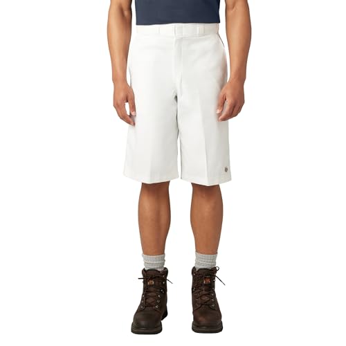 Dickies Herren 33 cm Lange Arbeitshose mit Mehreren Taschen Arbeits-Shorts, Weiß (White), 58 von Dickies