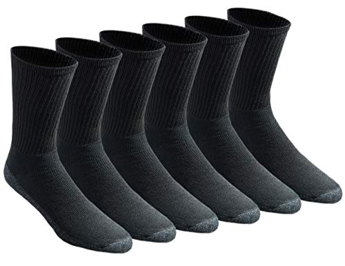 Dickies Herren All Purpose Cushion Crew, Available in M-XL (6, 12 Pairs) Lässige Socken, Fleckenabweisend, Schwarz, 6 Paar, X-Large (6er Pack) von Dickies