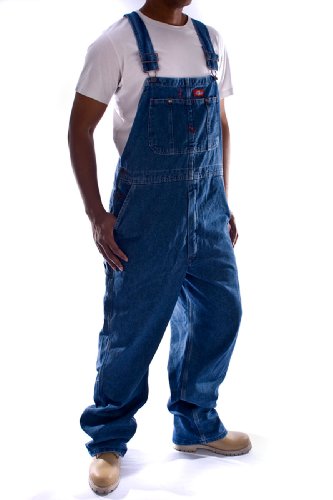 Dickies, Herren, Dickies Denim-Latzhose in Washed-Optik, STONEWASHED INDIGOBLAU, 34W / 32L von Dickies