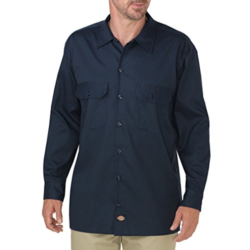 Dickies Arbeitshemd für Herren, langärmelig, Flex-Twill, Dunkles Marineblau, L von Dickies