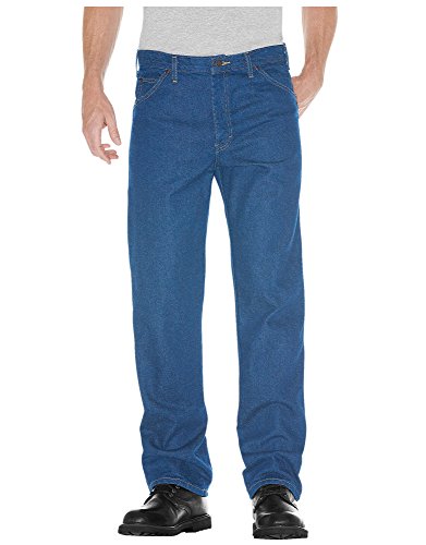 Dickies Herren Big & Tall Regular Fit Five-Pocket Work Jeans, Stonewashed Indigoblau, 46W / 32L von Dickies