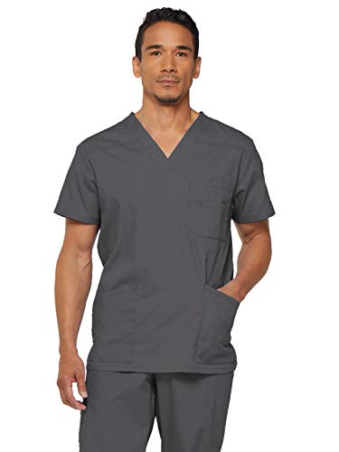 Dickies Herren Big & Tall V-Neck Scrub Double Chest Pocket Top, Zinn, XXL Gro von Dickies