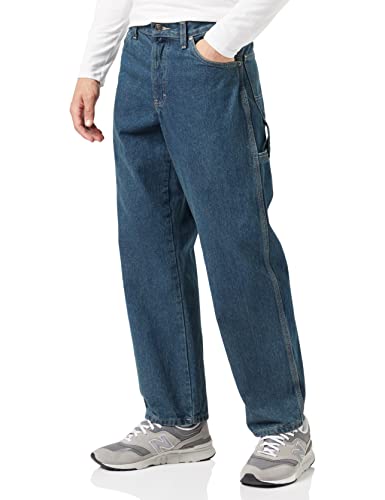 Dickies, Herren, Denim-Utility-Jeans, legere Passform, GETÖNTES HERITAGE-KHAKI, 40W / 34L von Dickies