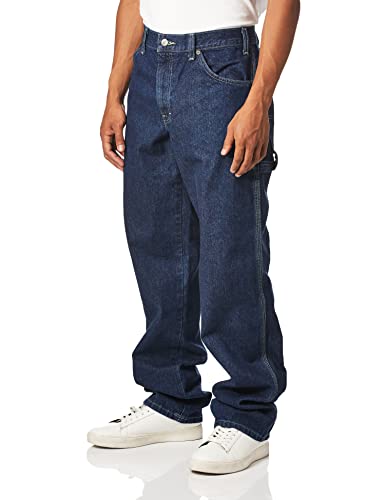 Dickies, Herren, Denim-Utility-Jeans, legere Passform, GESPÜLT INDIGOBLAU, 32W / 34L von Dickies