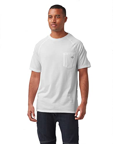 Dickies - T-Shirt for Men, Classic T-shirt with Short Sleeves, Temp-iQ Sun Protection, White, XL von Dickies