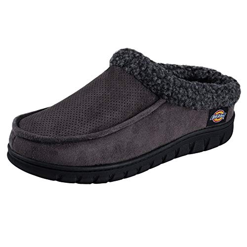 Dickies Herren Clog-Slipper mit Memory-Schaum-Sohle für drinnen und draußen Hausschuh, Mittelgrau, X-Large von Dickies