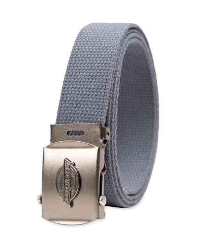 Dickies Herren Stoff-webplakette, Logo-Schnalle, Einheitsgröße, Passend für Taillenumfang Bis zu Einer Größe Von 106,7 cm Gürtel, GRAU, One Size-Cut to Fit von Dickies