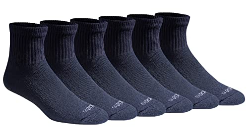 Dickies Herren Dri-Tech Moisture Control Quarter Socken Multipack, Essential Worker Navy (6 Paar), Shoe Size: 15-17 von Dickies