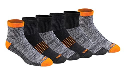 Dickies Herren Dri-Tech Moisture Control Quarter Socken Multipack, Orange, Shoe Size: 6-12 von Dickies