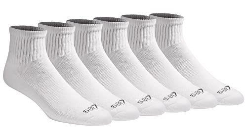 Dickies Herren Dri-Tech Moisture Control Quarter Socken Multipack, Solid White (6 Paar), Shoe Size: 6-12 von Dickies
