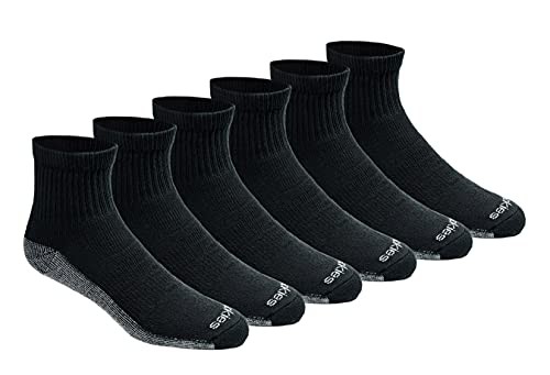 Dickies Herren Dri-tech Moisture Control Quarter, Available in M-XXL (6, 12, 18 Pairs) Socken, Schwarz (6 Paar), X-Large (6er Pack) von Dickies