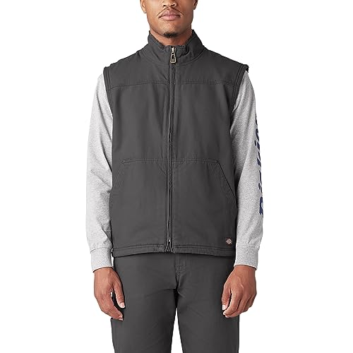 Dickies Herren Duck Canvas Hochflor Fleece Gefütterte Weste, Gespülter Schiefer, L von Dickies