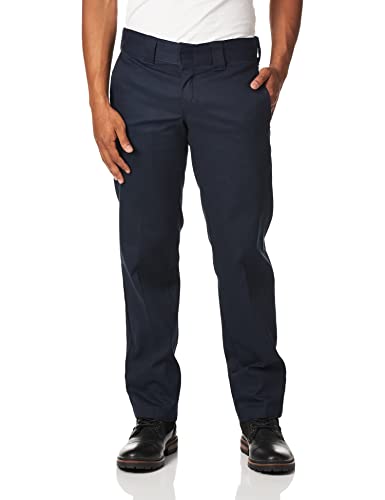 Dickies Herren Flex Arbeitshose, Schmale Gerade Passform Unterhose, Dunkles Marineblau, 33W / 30L von Dickies
