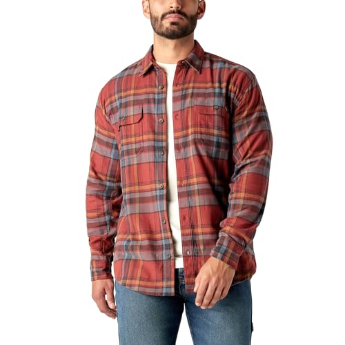 Dickies Men's Flex Flannel L/S Shirt, Fired Brick Multi Plaid, XXL von Dickies