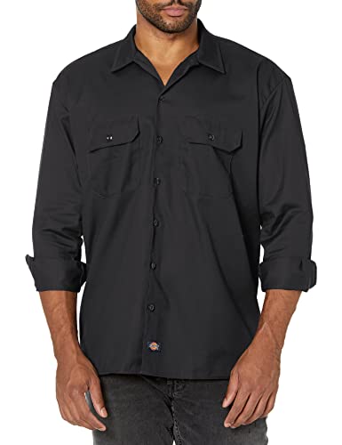 Dickies Herren Freizeithemd Long/S Work Shirt, Schwarz (Black Bk), XL von Dickies