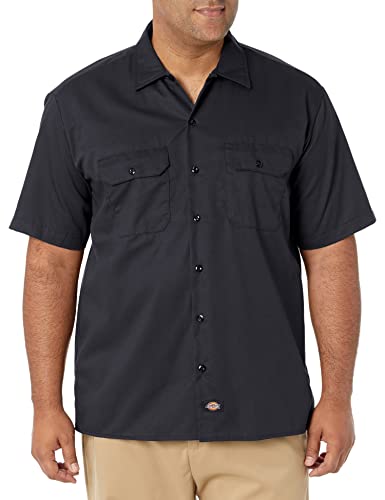 Dickies Herren Freizeithemd Work Shirt Short Sleeved, Schwarz (Black Bk), Medium (Herstellergröße: M) von Dickies