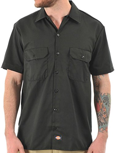 Dickies Herren Freizeithemd Work Shirt Short Sleeved, Schwarz (Black Bk), XXXX-Large (Herstellergröße: 4XL) von Dickies