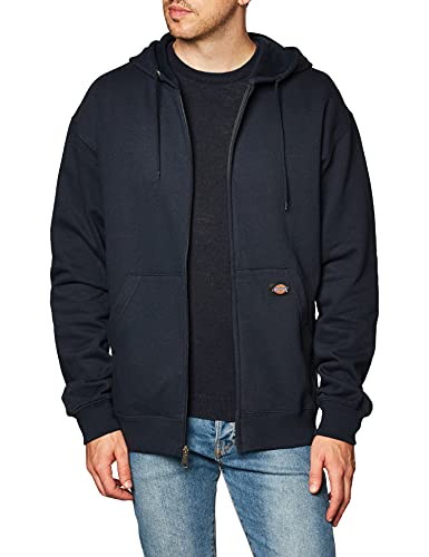 Dickies Herren Full Zip Hoodie Fleece-Jacke, Dunkles Marineblau, 2X von Dickies