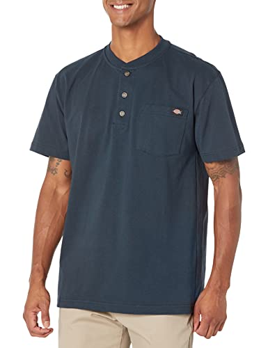 Dickies Herren Heavyweight Henley, Dunkles Marineblau, Mittel von Dickies