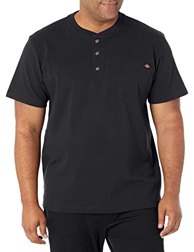 Dickies Herren Heavyweight Henley, Schwarz, L Hoch von Dickies