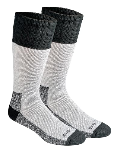 Dickies Herren High Bulk Acrylic Thermal Boot Crew, 4 Pairs Lässige Socken, Schwarz (2 Paar), Large (2er Pack) von Dickies