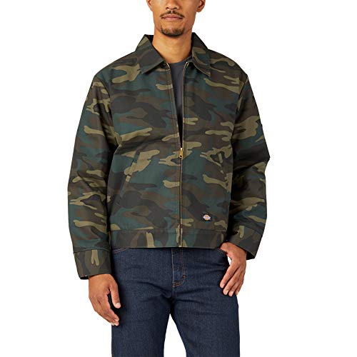 Dickies Herren Isolierte Eisenhower-Jacke mit Reißverschluss Vorne Arbeits-Utility-Oberbekleidung, Baltic Blue Single Dye Heather, XXL von Dickies