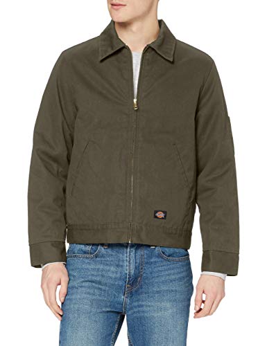 Dickies Herren Isolierte Eisenhower Reißverschluss Vorne Jacke, Moos, L von Dickies