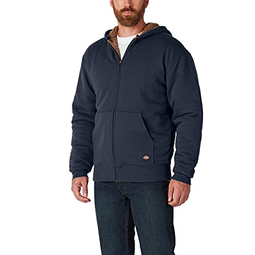 Dickies Herren Kapuzenpullover mit Sherpa-Futter und Reißverschluss Jacke, Dunkles Marineblau, Medium von Dickies