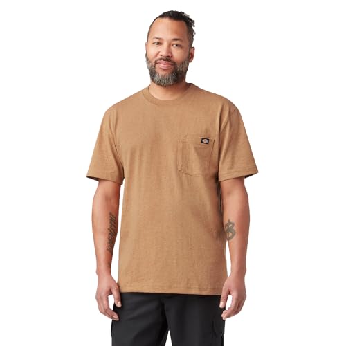 Dickies Herren Kurzärmeliges, Schweres Rundhalsausschnitt und Tasche T-Shirt, Braune Ente Heather, L von Dickies