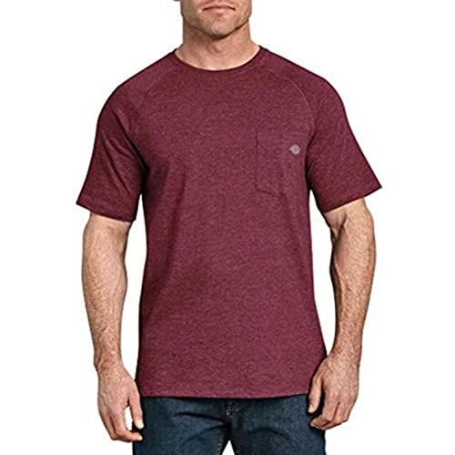 Dickies Herren Kurzärmeliges Kühl T-Shirt, Burgunderrot Heather, L von Dickies