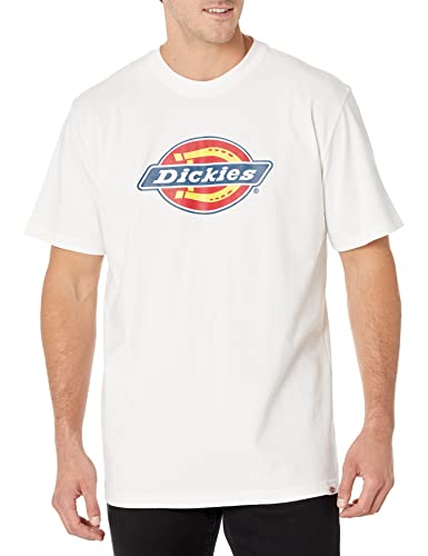 Dickies Herren Kurzärmliges Wordmark-Grafik T-Shirt, Weiss/opulenter Garten, XL von Dickies
