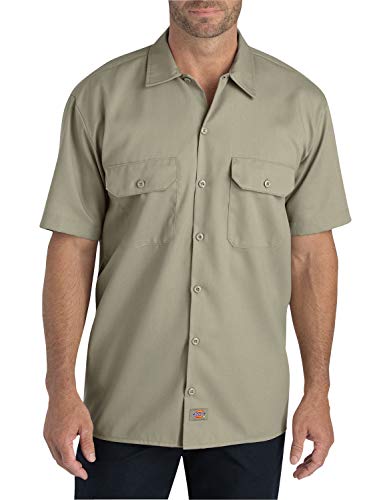 Dickies Herren Kurzarm Flex Twill Arbeitshemd Big, Desert Sand, 3X-Groß von Dickies