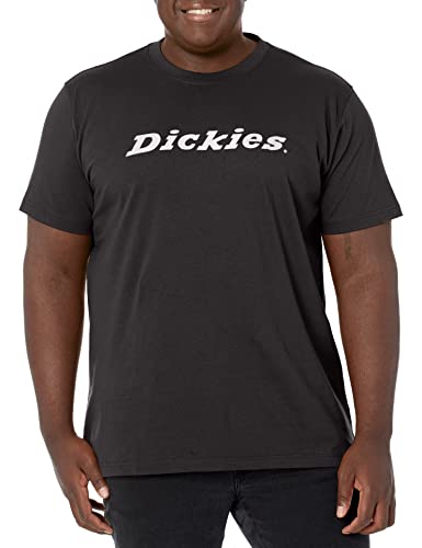Dickies Herren Kurzarm Wordmark Graphic T-Shirt, Schwarz gestrickt, XL von Dickies