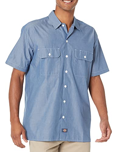 Dickies Kurzarmhemd für Herren, Blau Chambray, L von Dickies