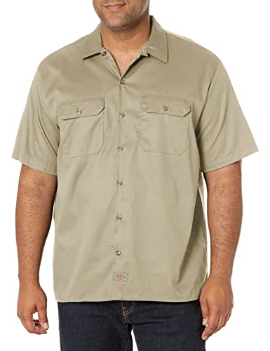 Dickies Herren Arbeitshemd aus flexiblem Twill, kurzärmelig, Desert Sand V1, L von Dickies