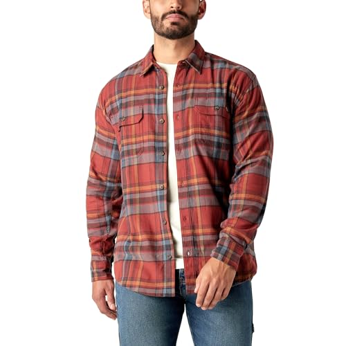 Dickies Herren L/S Flex Flanellhemd, Ockerrot, XL von Dickies