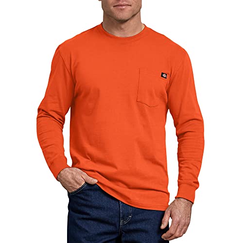 Dickies Herren Langärmeliges Rundhalsausschnitt T-Shirt, Hellorange, L von Dickies