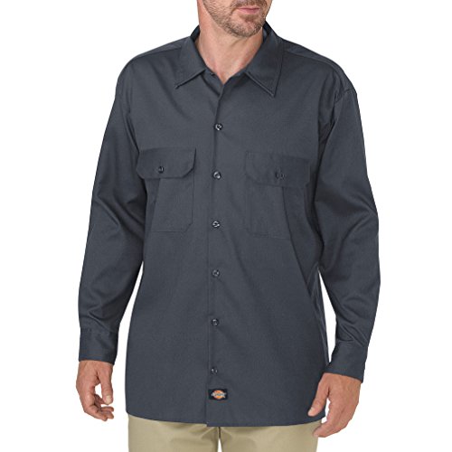 Dickies Herren Langarm Flex Twill Arbeitsshirt Big, Dunkelgrau, 3X-Groß von Dickies