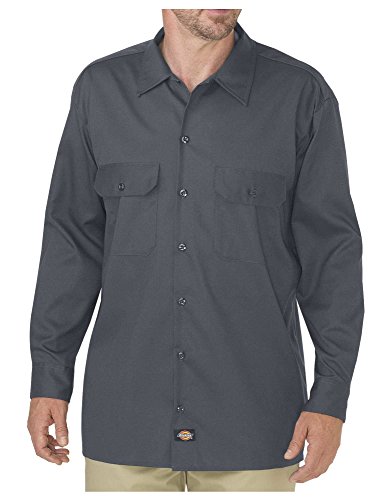 Dickies Herren Langarm Flex Twill Arbeitsshirt Big, Dunkelgrau, 3X-Groß von Dickies