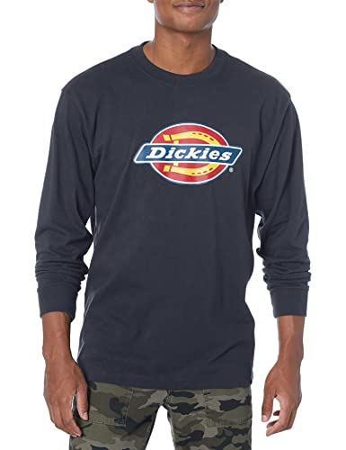 Dickies Herren Langarm Tri-Color Logo Grafik T-Shirt, Dunkelmarineblau, 2X von Dickies