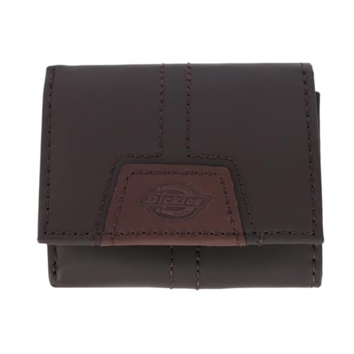 Dickies Herren Leder Extra Capacity Trifold Wallet Braun von Dickies