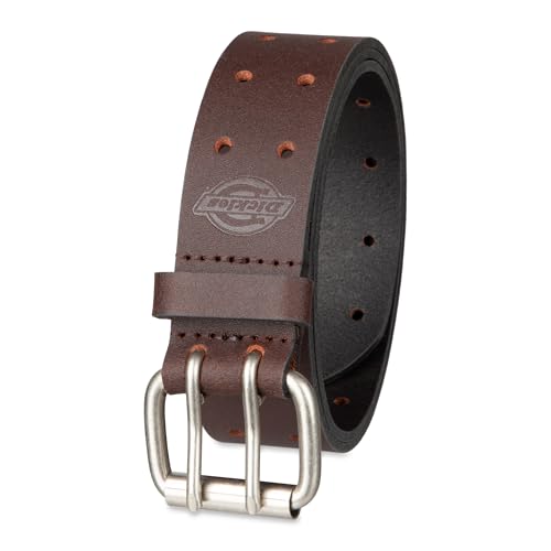 Dickies Herren Double Prong Fully Adjustable Leather Belt Gürtel, braun, Taille : 38 von Dickies